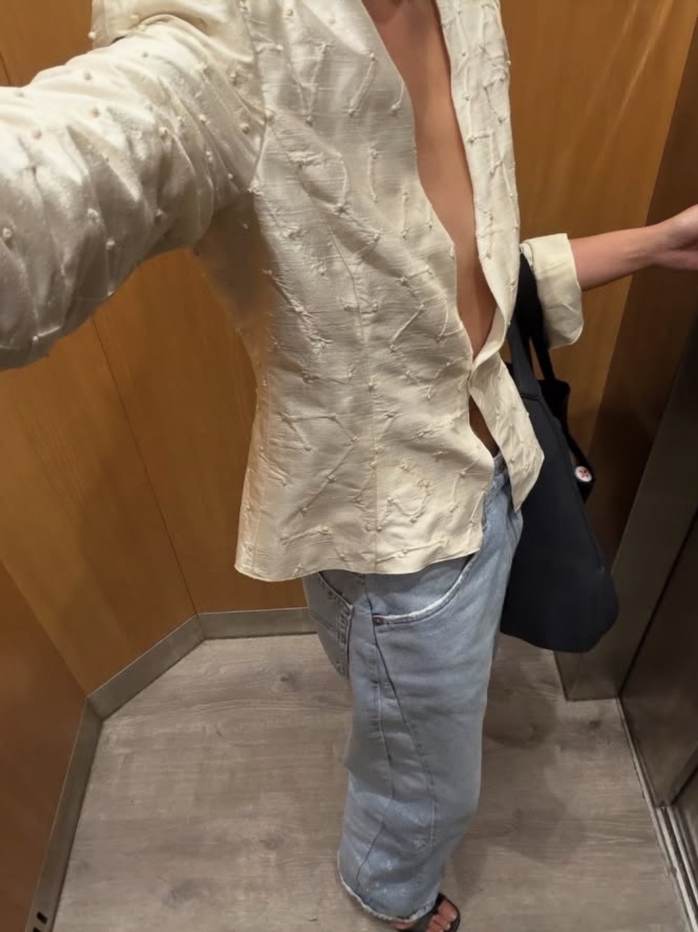Armani Collezioni Ivory Sequin Embellished Blazer
